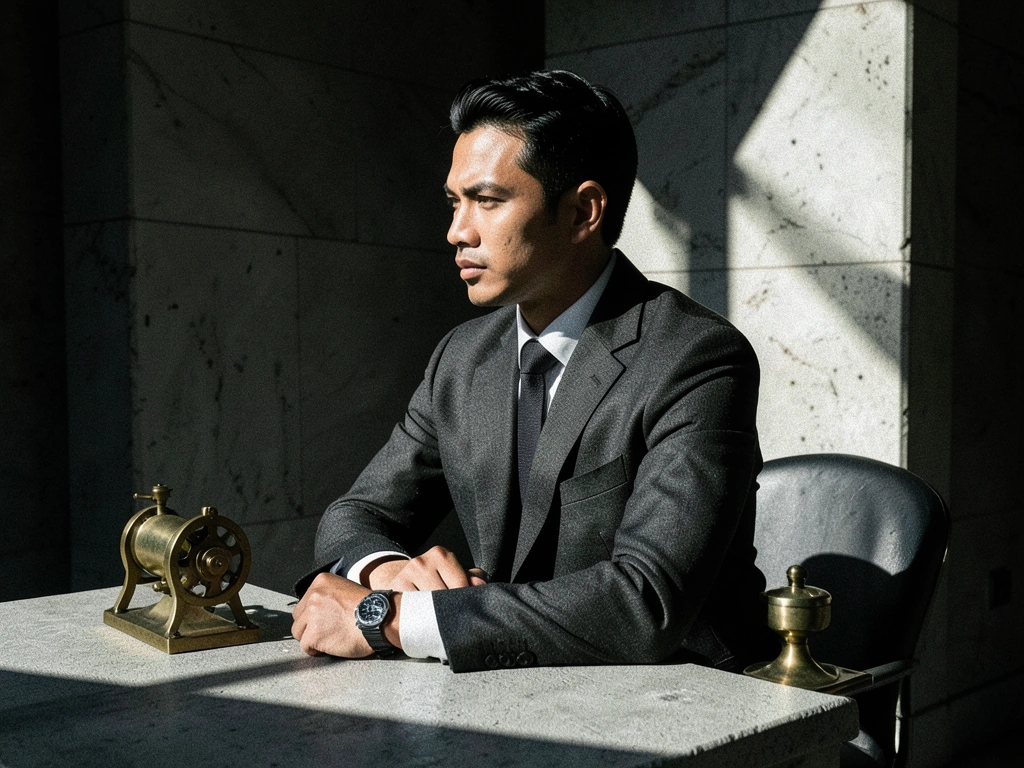 Refined masculine style and material precision